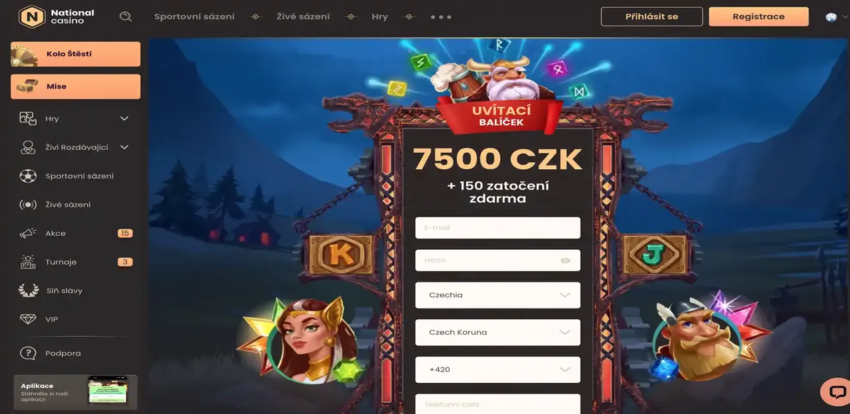 National Casino úvodná stránka
